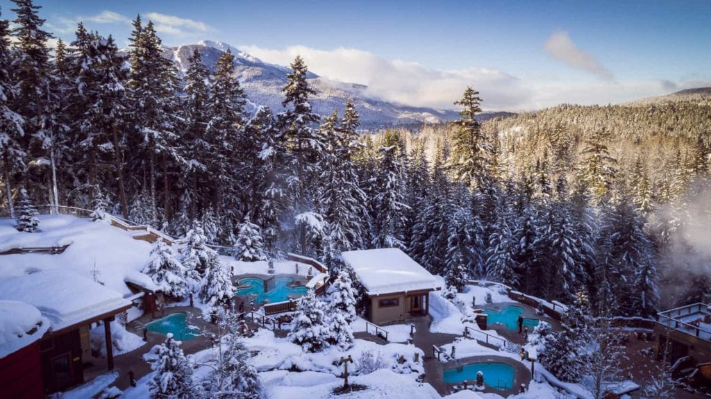 Whistler Scandinave Spa is in our opinion, a much more attractive option than snowboarding.