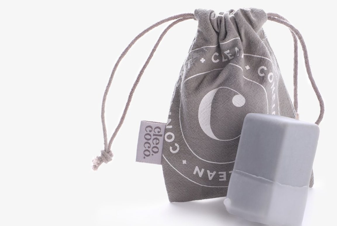 the deodorant bag perfectly houses the packageless deodorant making it the perfect travel-sized toiletries