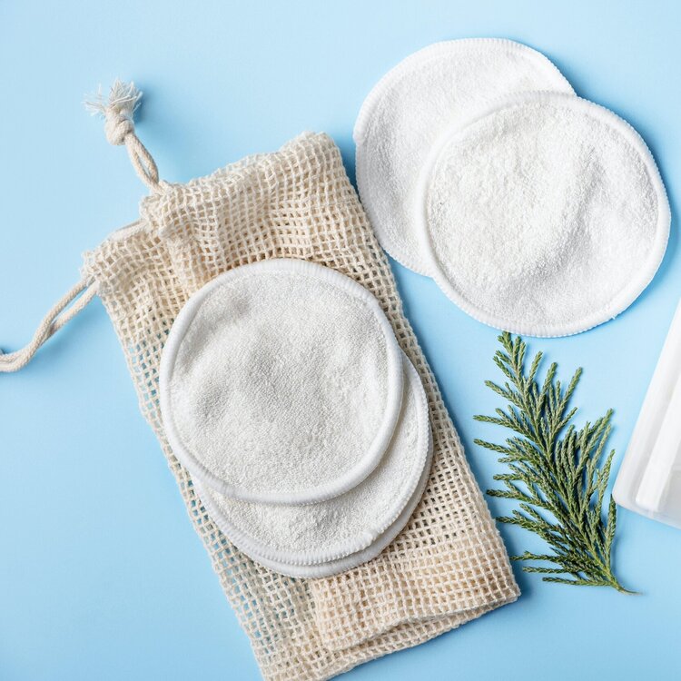 reusable cotton rounds are perfect for sustainable travel kit